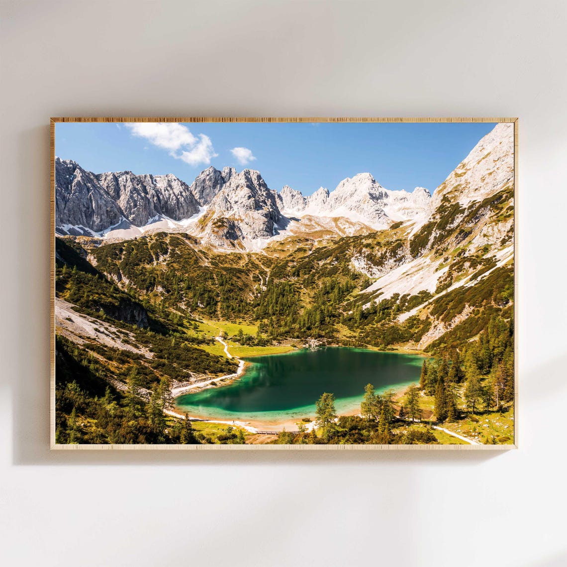 Seebensee Lake Austria Print Stunning Alpine Landscape Wall Art Nature Decor For Modern Lodge Or Rustic Home Interiors