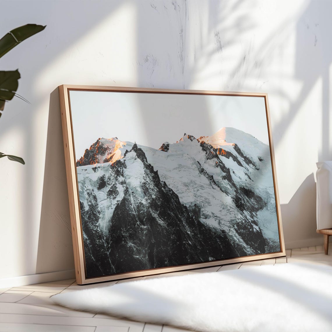 Snowy Alpine Massif Glacier Peaks First Morning Light Poster - Image 3