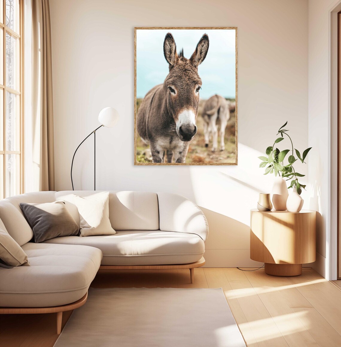 Cute Donkey Close Up Portrait Rustic Farm Animal Photography Poster - Image 2