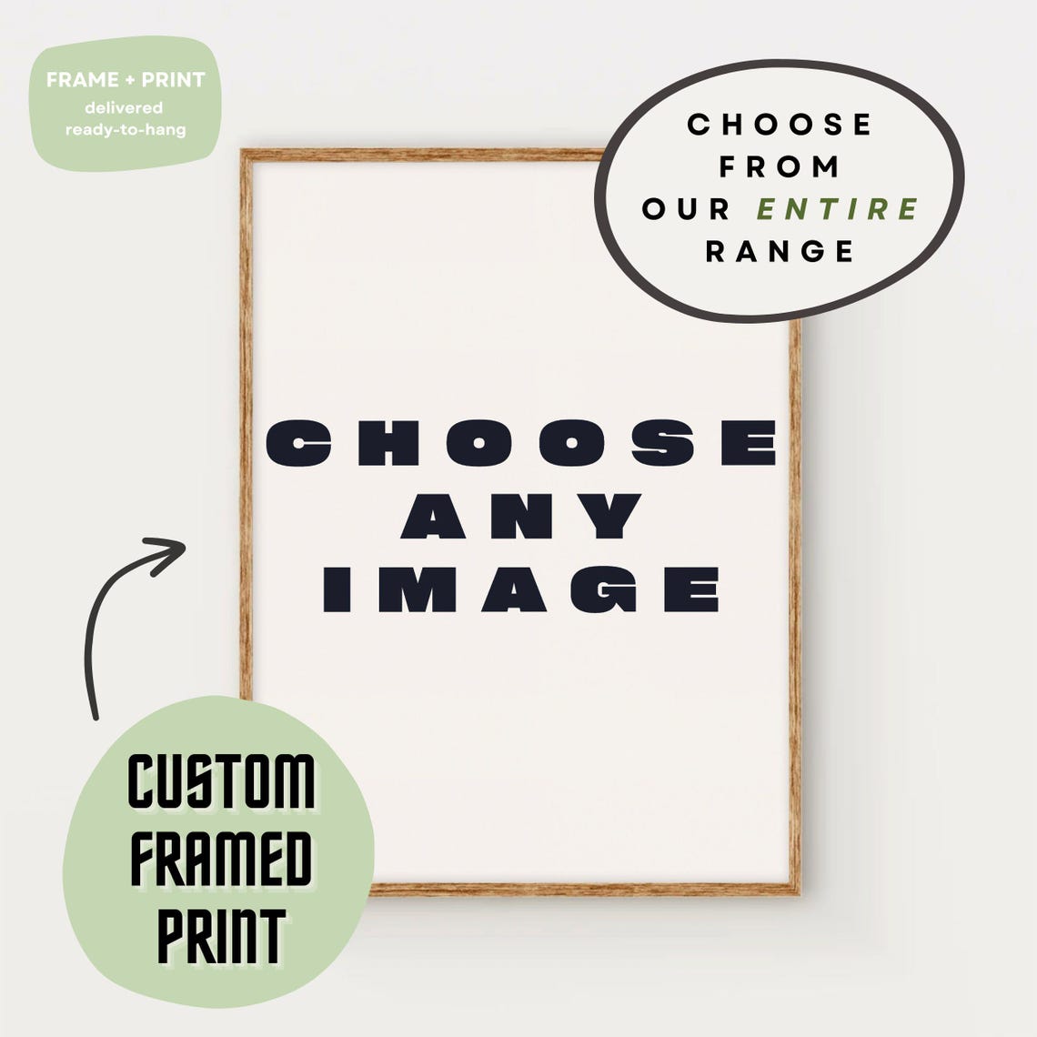 Framed Custom Art Print Ready To Hang Premium Or Standard Wood Frame Personalised Museum Quality Print Made To Order Wall Art