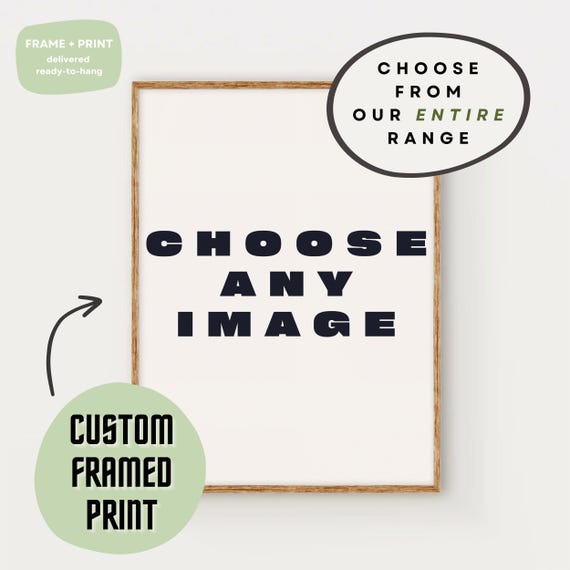 Framed Custom Art Print Ready To Hang Premium Or Standard Wood Frame Personalised Museum Quality Print Made To Order Wall Art