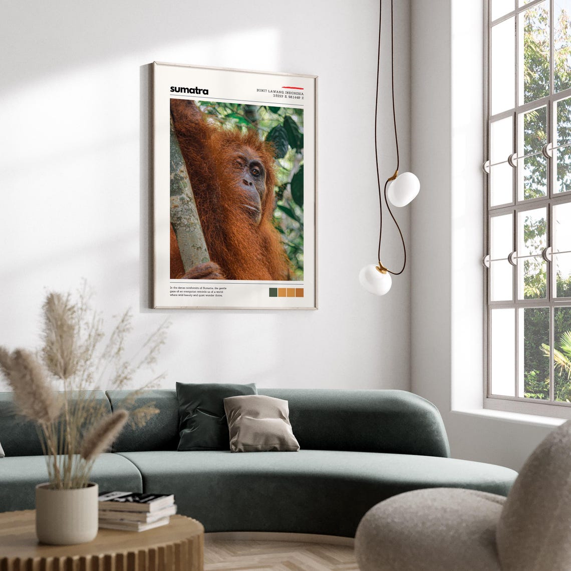 Sumatra Orangutan Close-Up Rainforest Wildlife Portrait Poster - Image 5