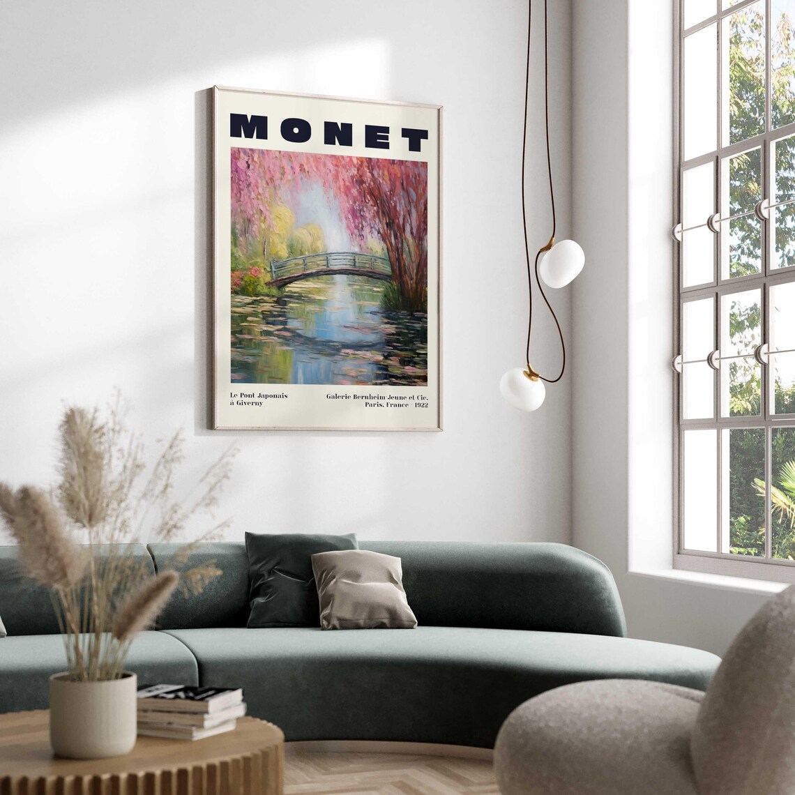 Monet Japanese Bridge at Giverny Art Print - Image 3