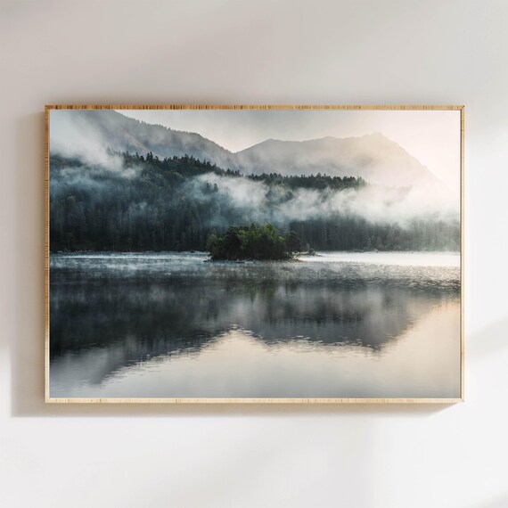 Lake Eibsee Bavarian Alps Bavaria Germany Nature Photography Wall Art Print Mountain Decor Gift For New Home