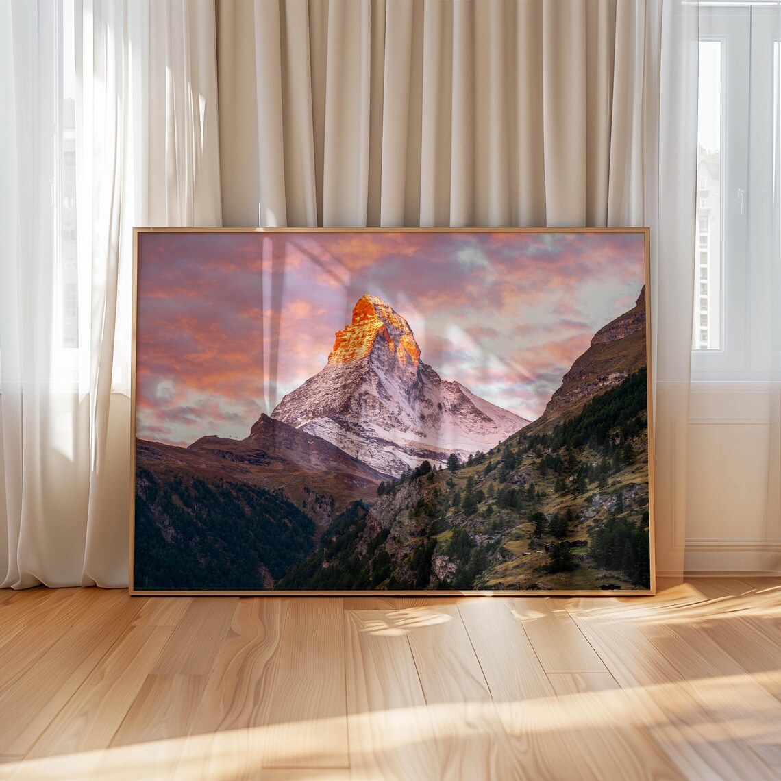 Sunrise at the Matterhorn, Swiss Alps Travel Poster - Image 4