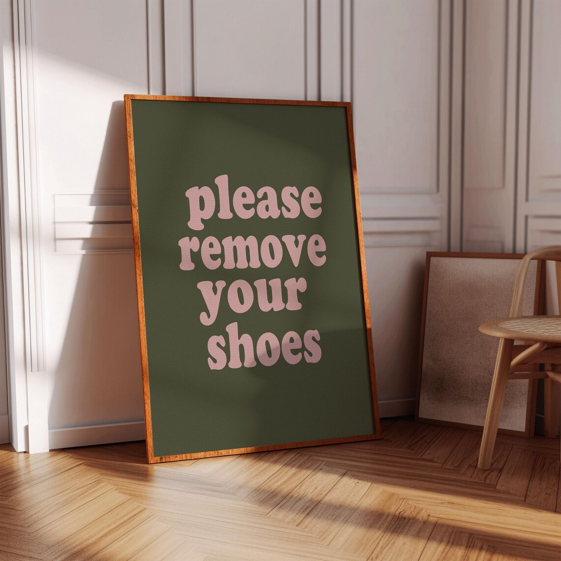 Please Remove Your Shoes Sign, Retro Wall Art