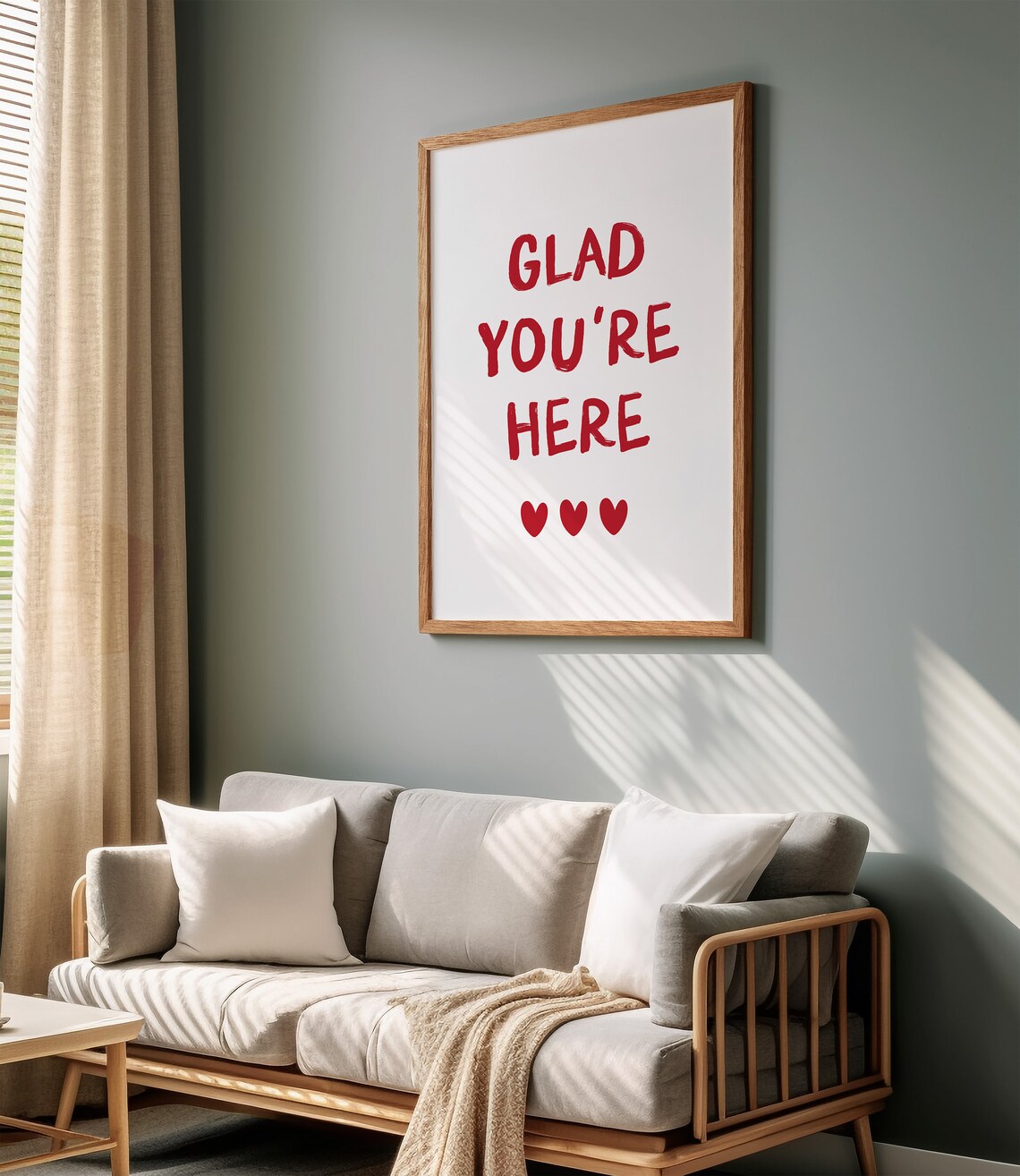 Glad Youre Here Hospitality Art Print, Entryway Decor - Image 2
