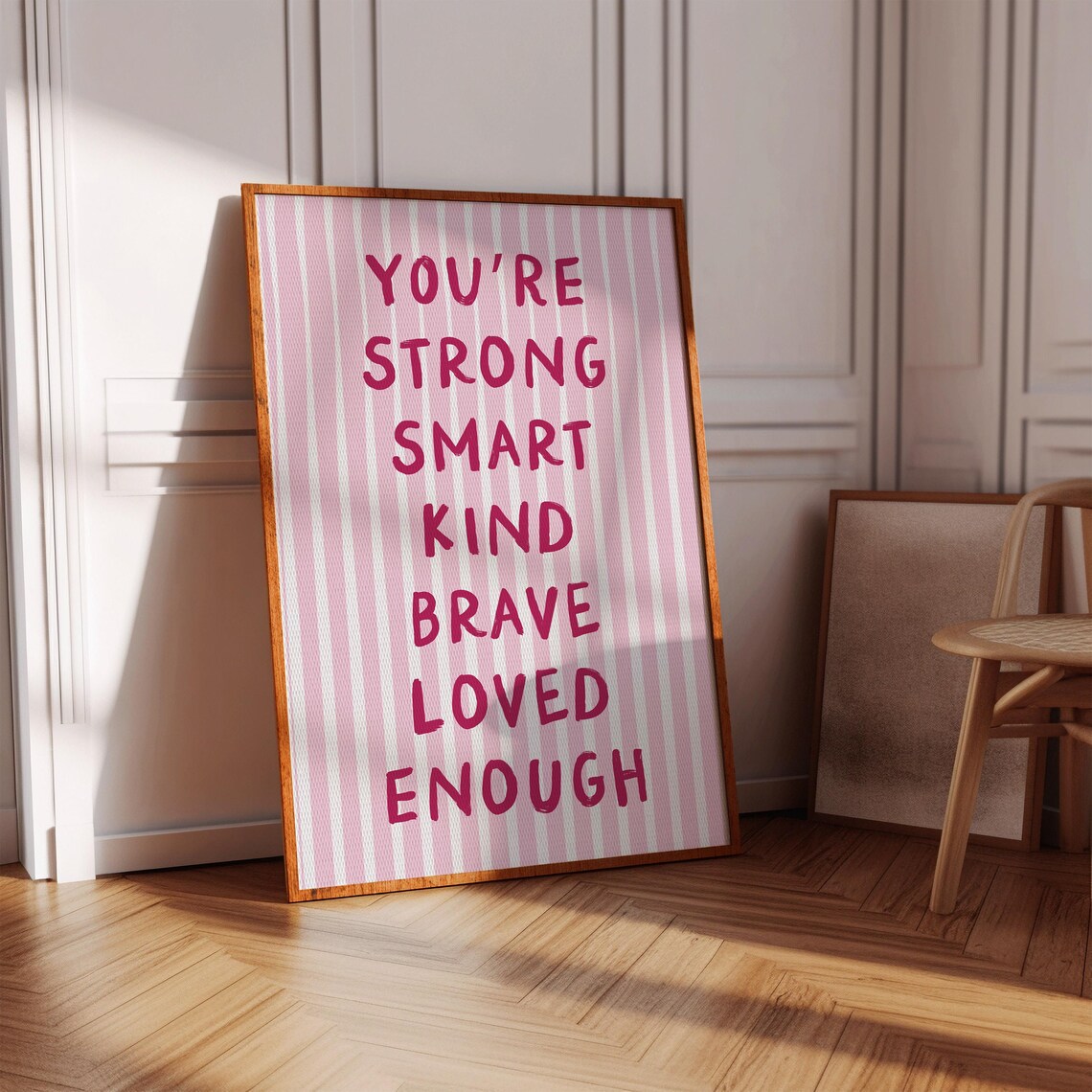 You Are Girls Affirmation Poster, Kids Room Decor