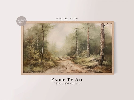 Forest Trail Painting For Samsung Frame Tv