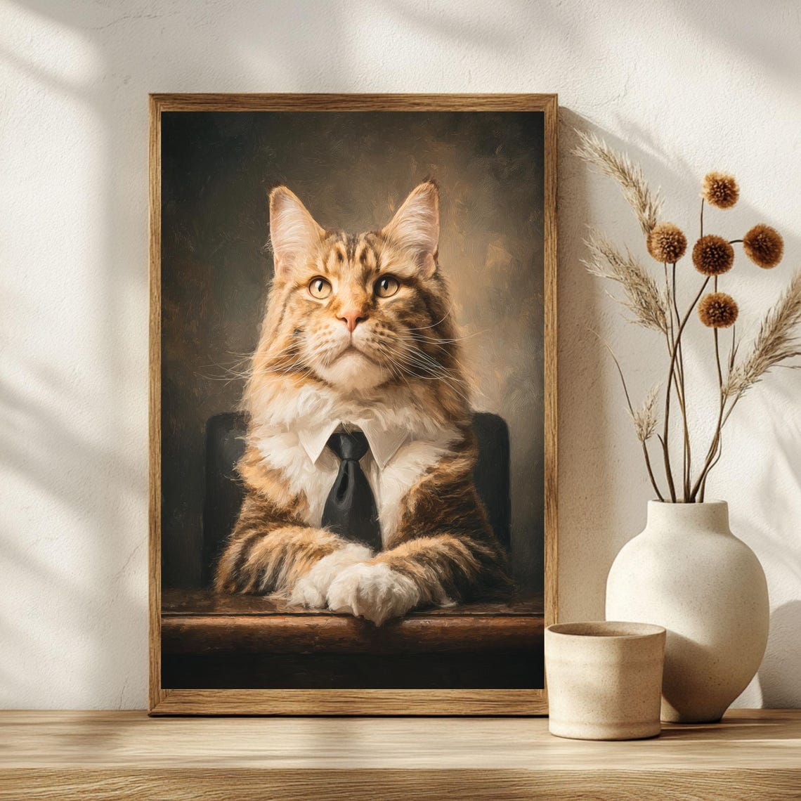 Cat Dad Art Ceo Print Funny Office Poster Lovers Wall Pet Owner Gift Quirky Home Decor