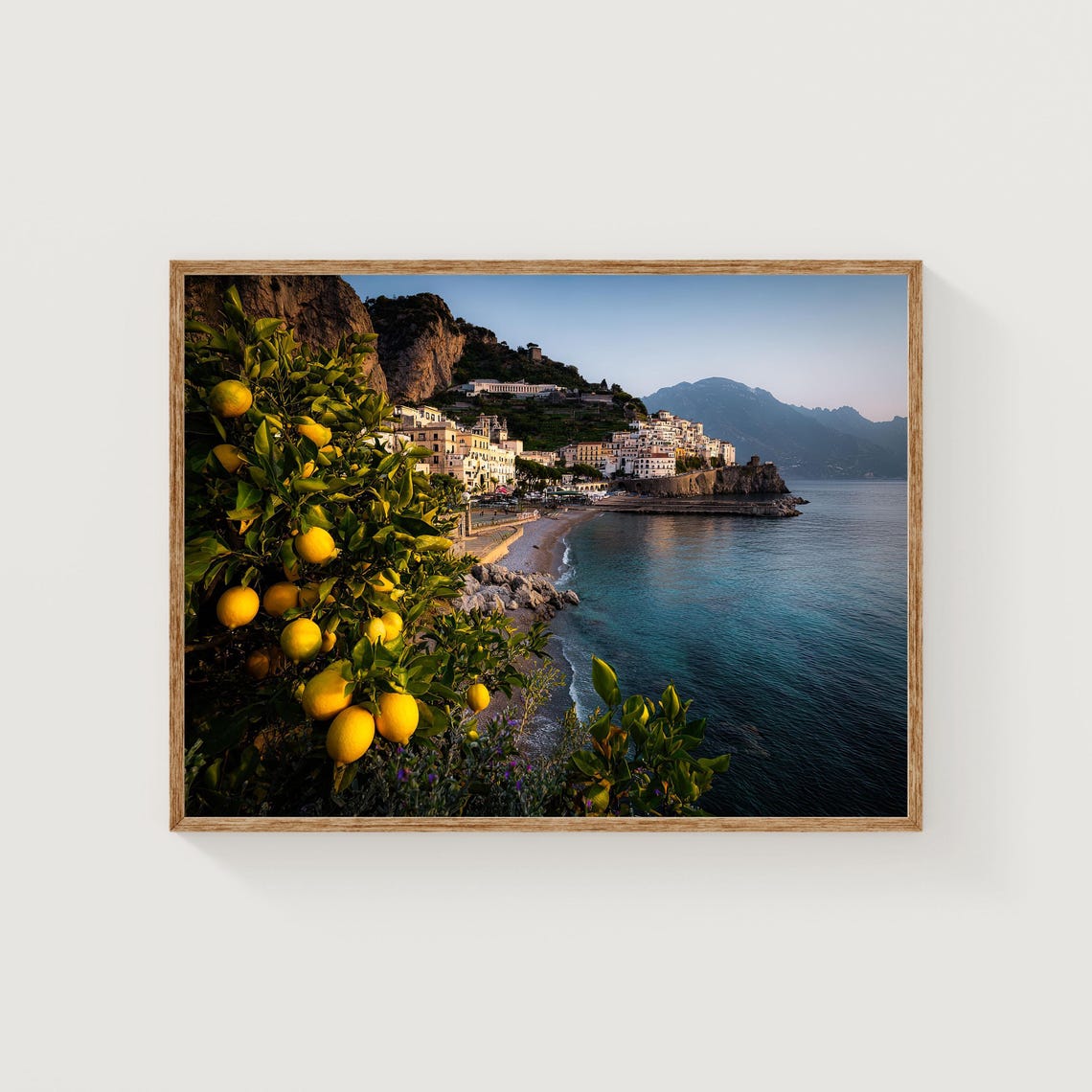 Amalfi Coast Lemon Grove Coastal Town Sunset Italy Photo Poster