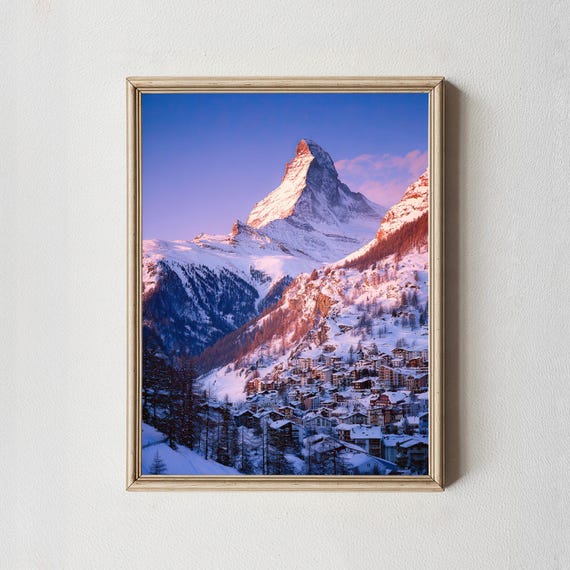 Matterhorn Winter Sunrise Photography Print