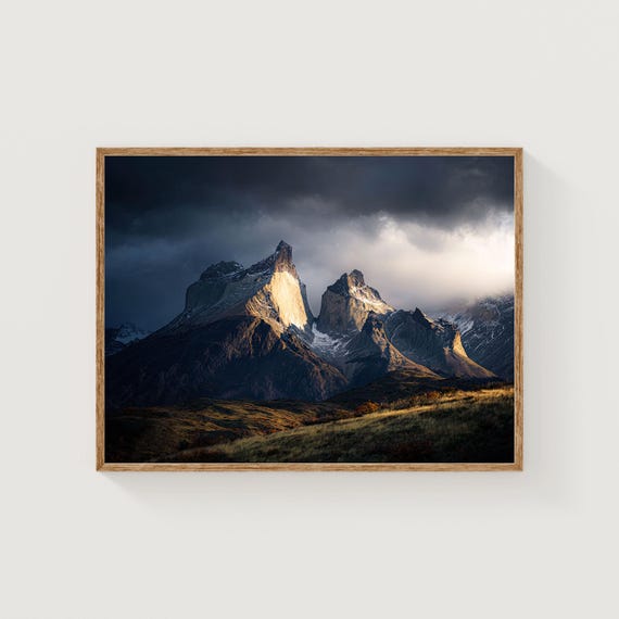 Torres Del Paine Print Mountain Photography Chile Home Decor
