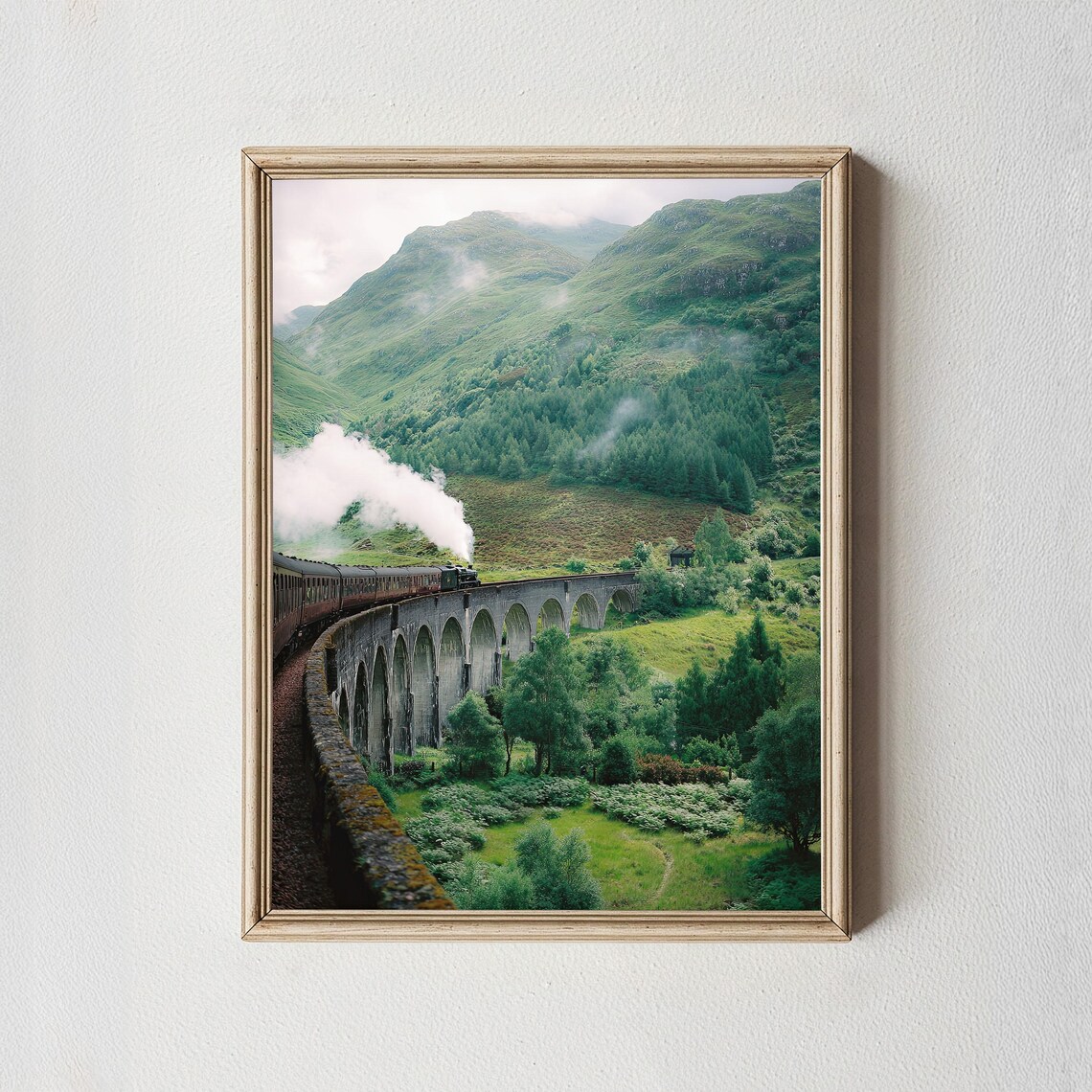 Jacobite Steam Train on Glenfinnan Viaduct Scotland Photo Poster