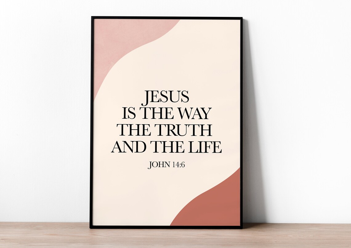 John 146 Printed Shipped Bible Verse Wall Art Christian Home Decor Modern And Minimalist Typography Print