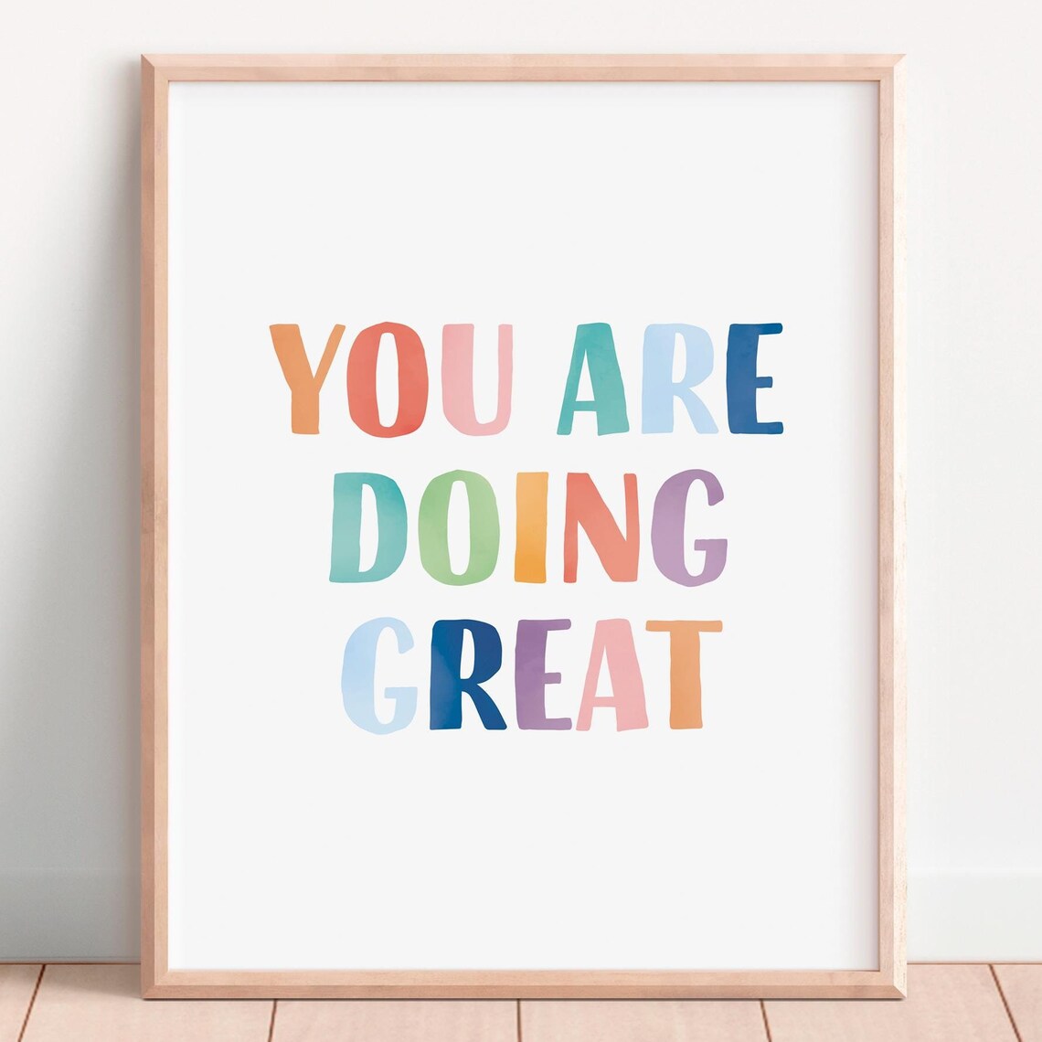 You Are Doing Great Rainbow Motivational Poster