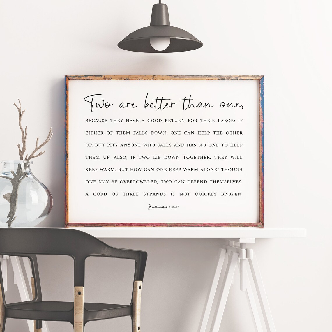 Two Are Better Than One Wedding Bible Poster - Image 3