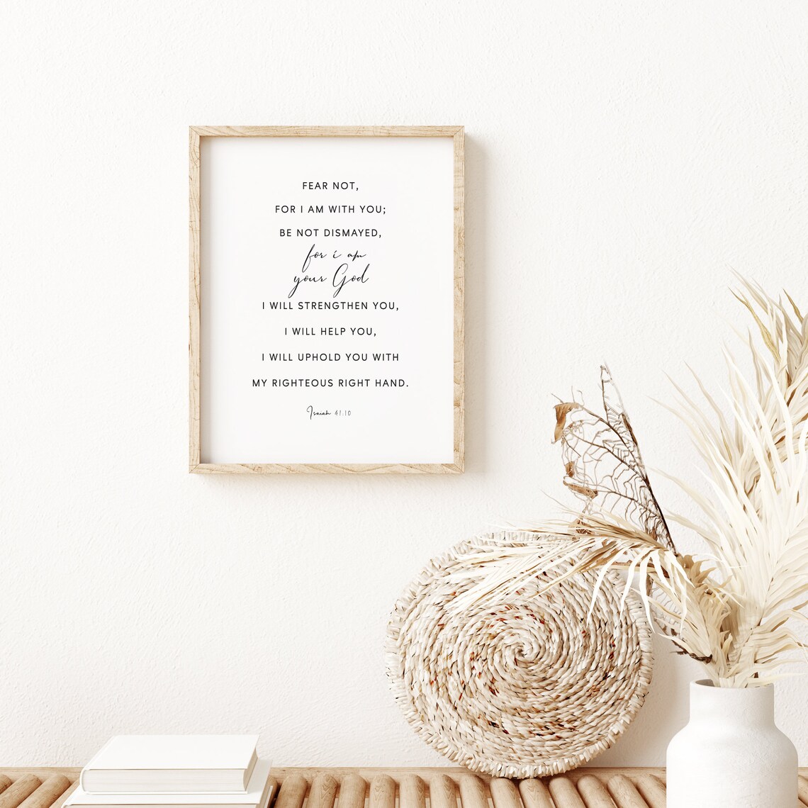 Isaiah 41 10 Fear Not For I Am With You Christian Bible Poster - Image 3
