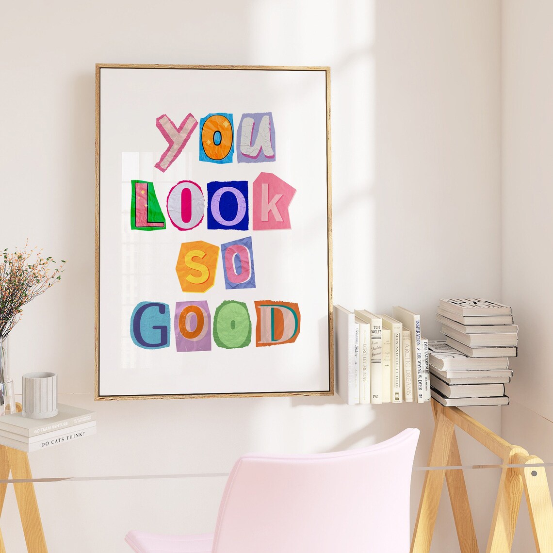 Trendy You Look So Good Y2K Preppy Poster Print - Image 2