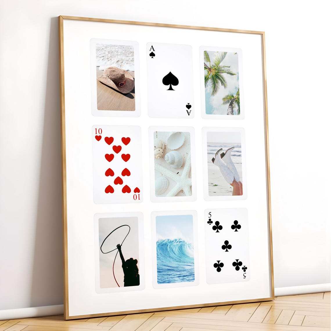 Trendy Cowgirl Coastal Wall Art Playing Card Art Cowgirl Coastal Blue Western Inspired Wall Art Trendy College Gallery Wall Art Poster
