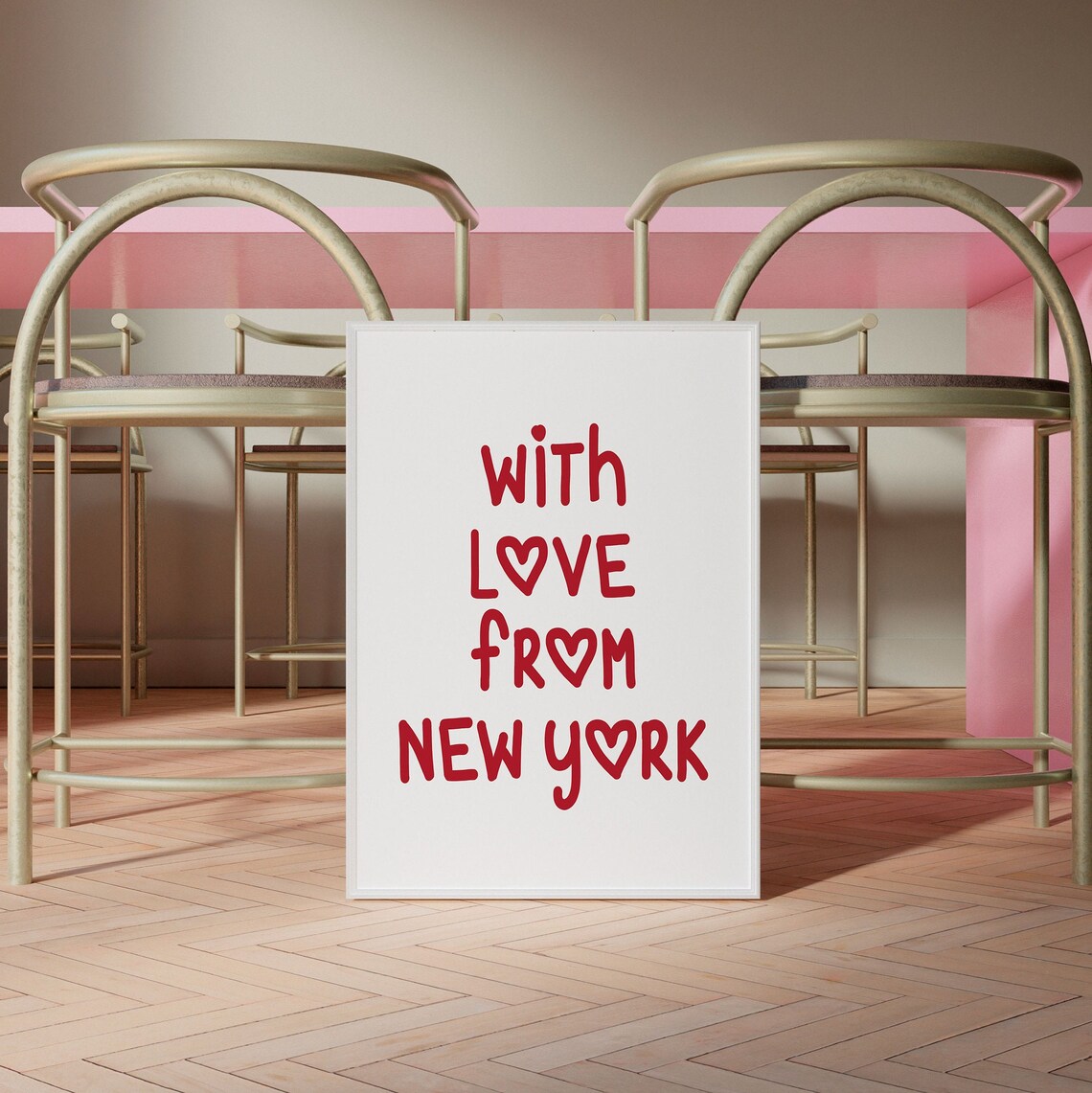 New York Minimalist Art Print, NYC Heart - Image 5