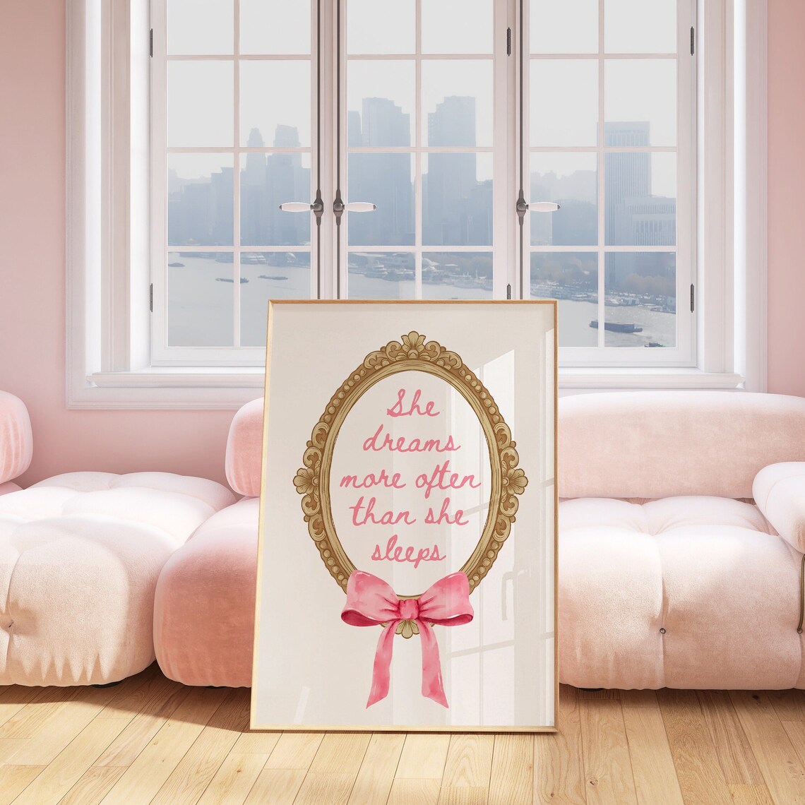 Balletcore Bow Art Print, Coquette Room Decor - Image 3