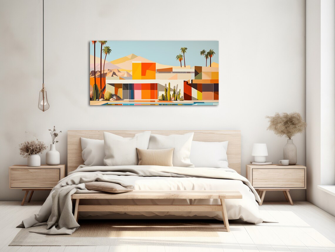 Palm Springs Mid-Century Architecture Geometric Art Print - Image 2