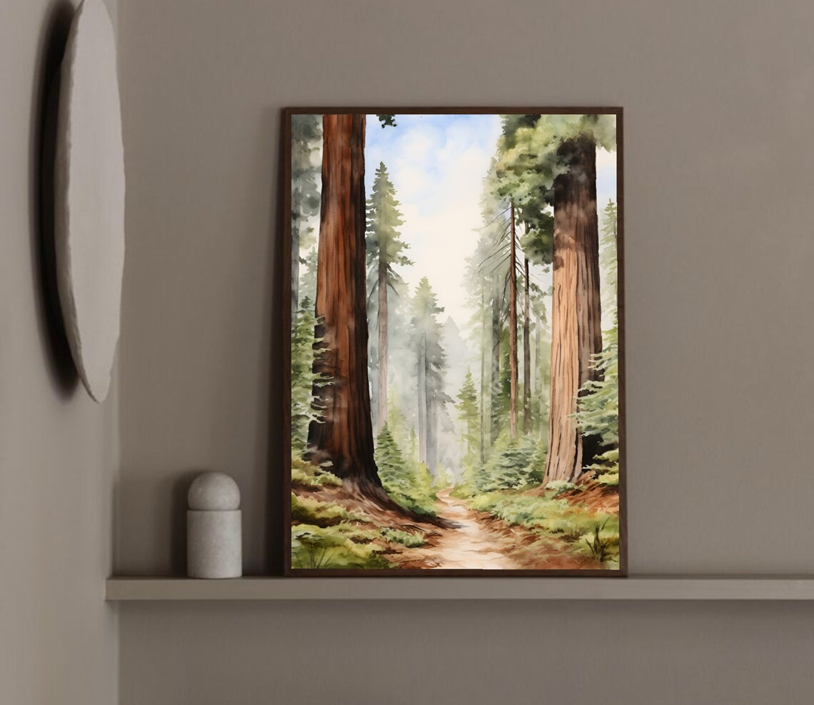 Sequoia National Park Watercolor Poster, California - Image 4
