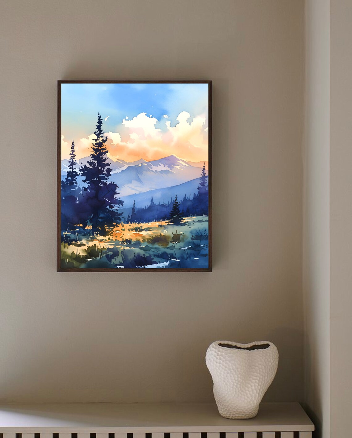 Uinta Mountains Sunrise Watercolor Art Print - Image 3