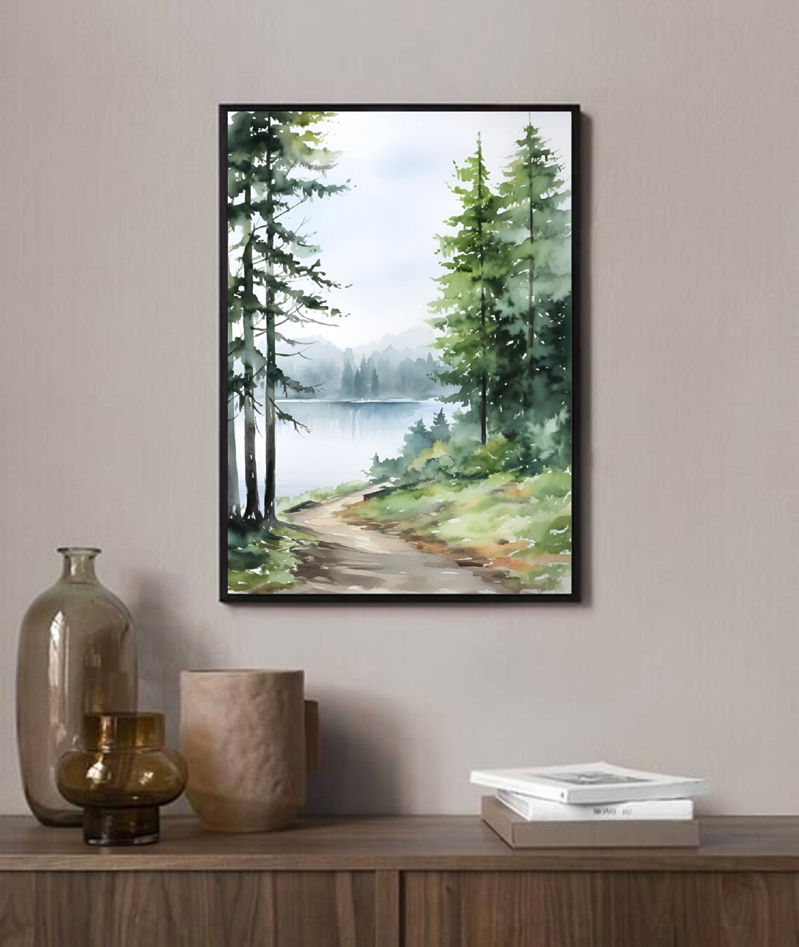 Wood Buffalo National Park Watercolor Print, Minimalist - Image 2