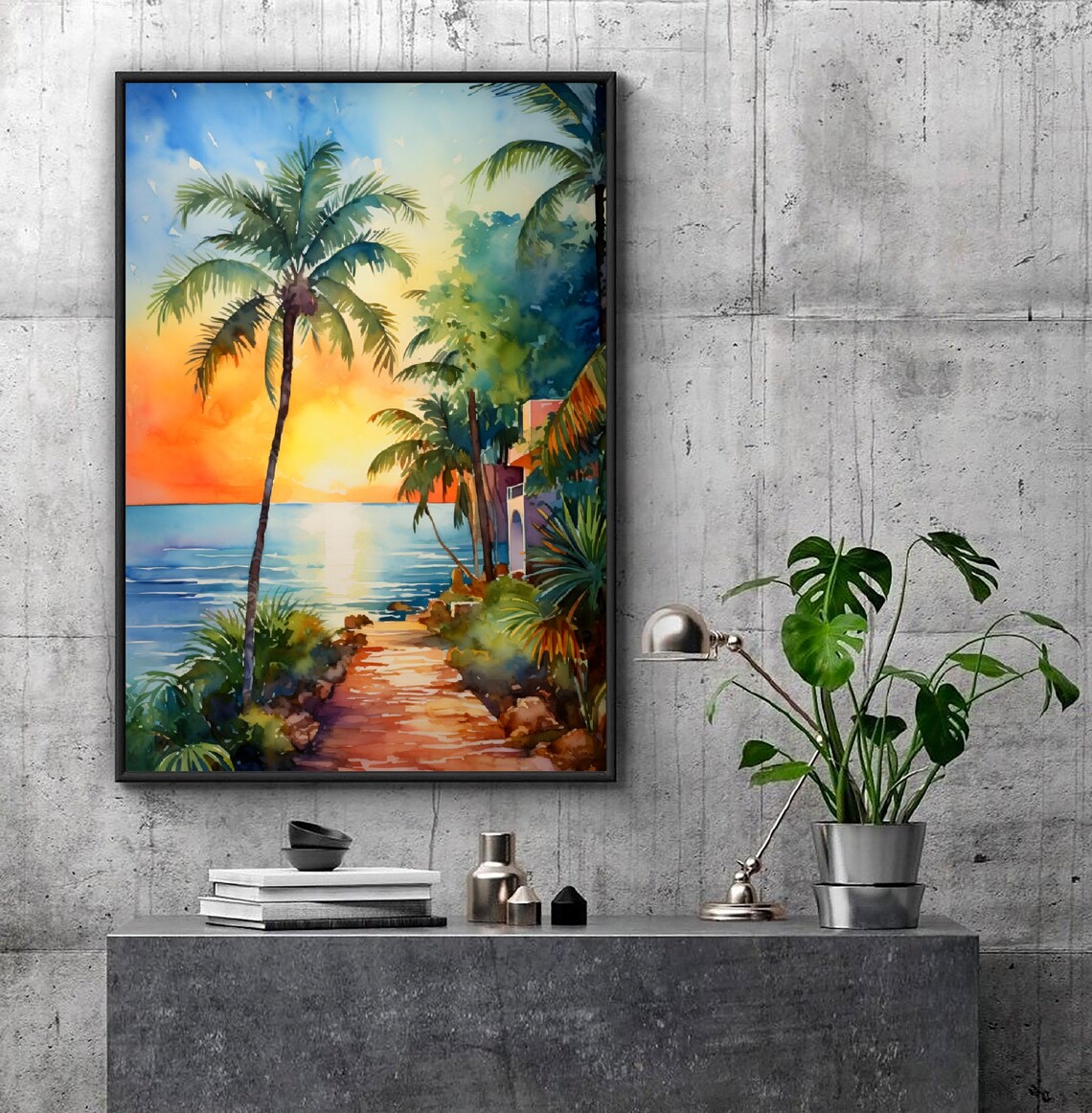 Playa Norte Mexico Watercolor Travel Poster - Image 4