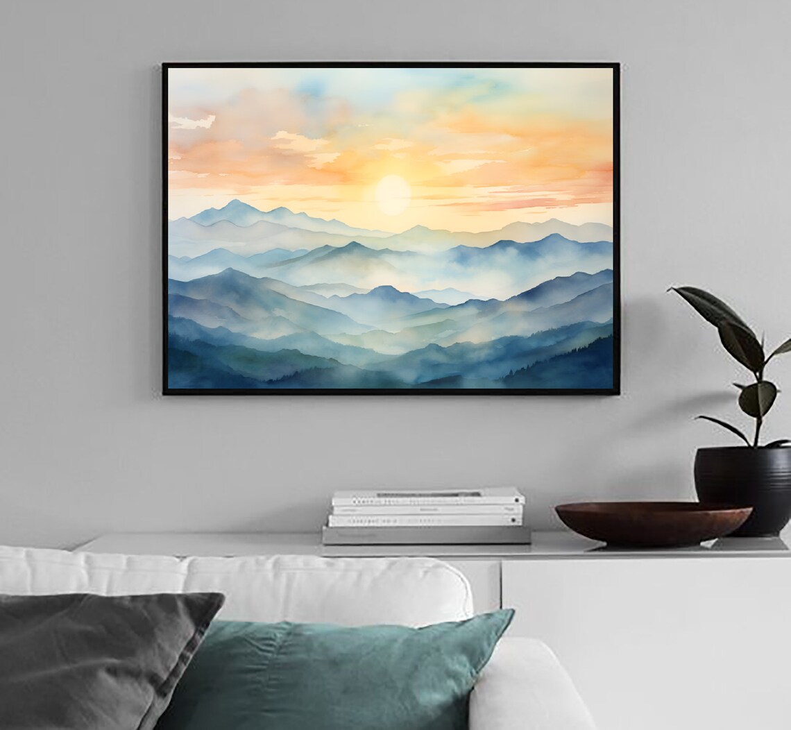 Great Smoky Mountains Misty Valley Travel Poster - Image 3