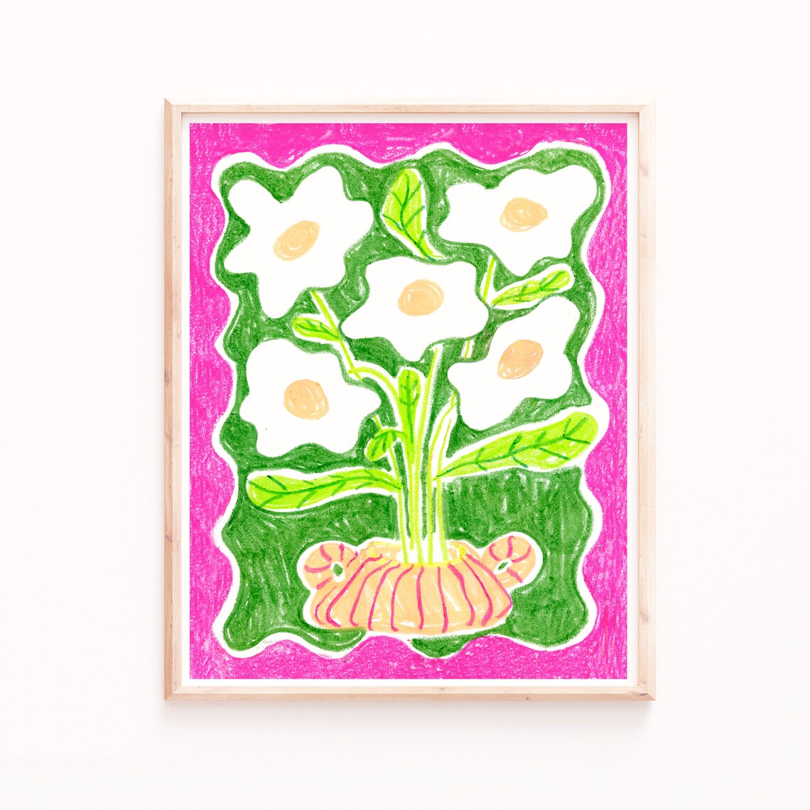 Daisies in a Vase, Contemporary Art Print