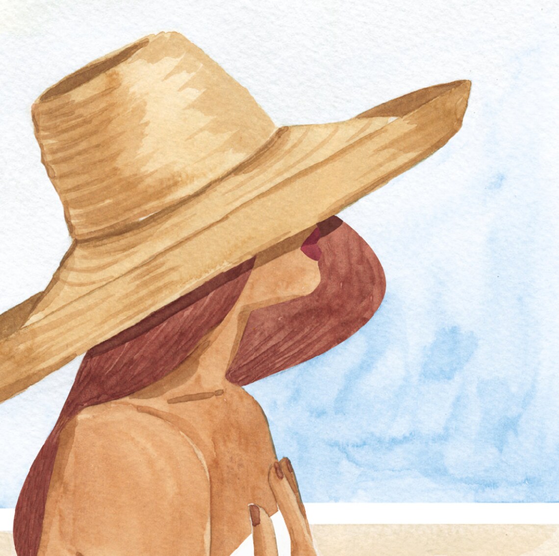 Emmeline Fashion Portrait Watercolor Art Print - Image 2