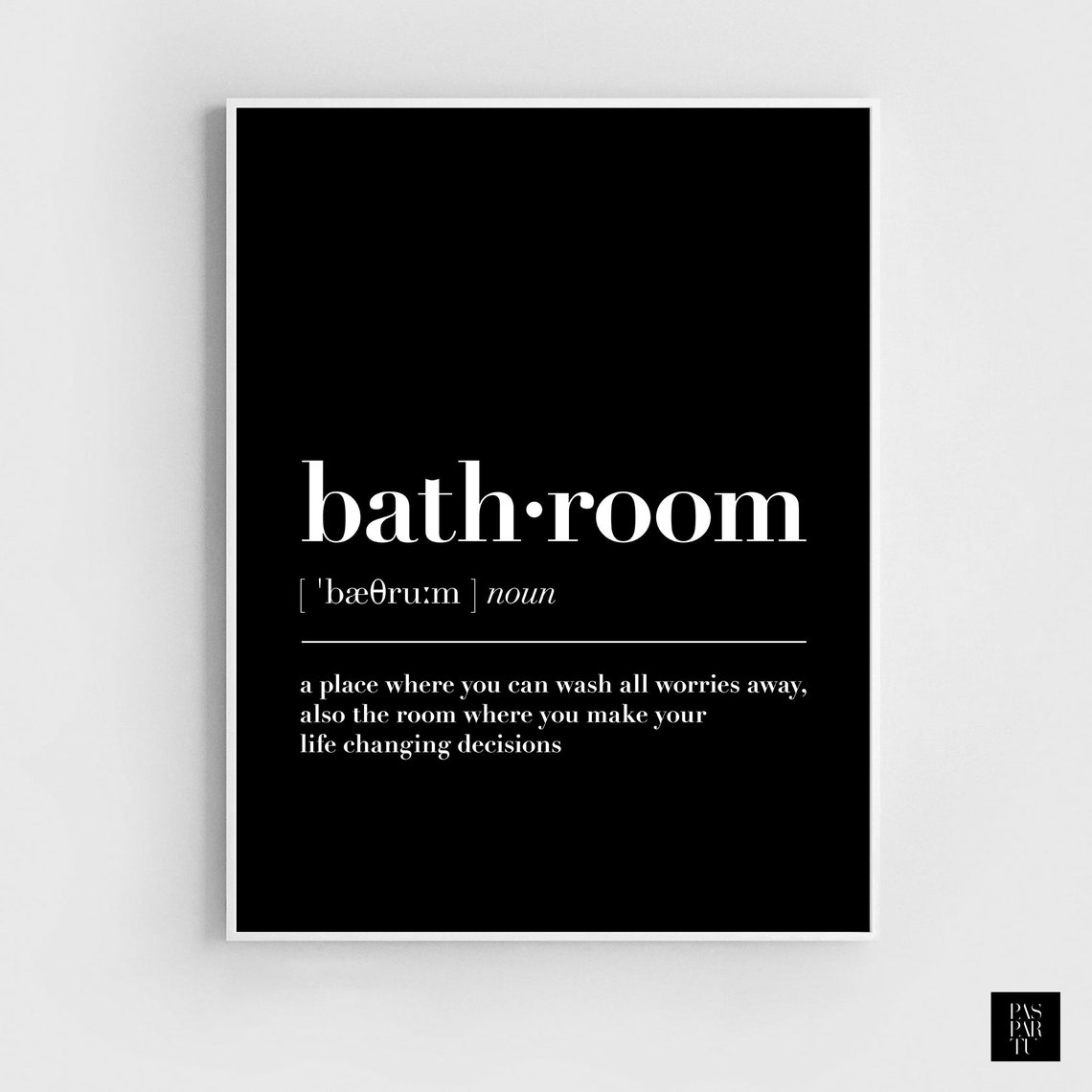 Bathroom Definition Print Bathroom Bathroom Wall Art Bathroom Quote Print Wall Decor Bath Decor Typography Art Bathroom Funny Sign - Image 2