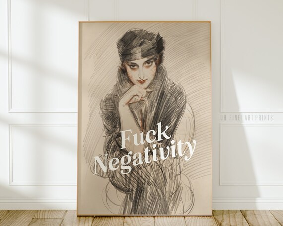 Funny Badass Affirmation Quote Print Funny Rude Sweary Feminist Inspirational Wall Art A71