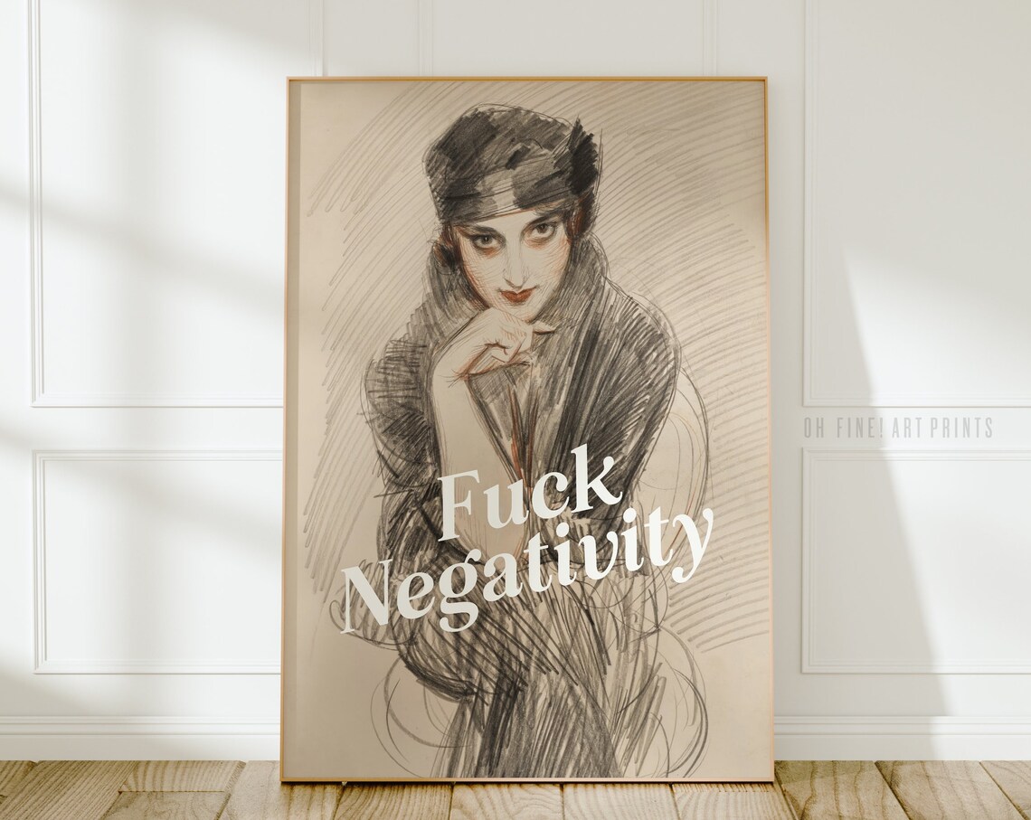 Funny Badass Affirmation Quote Print Funny Rude Sweary Feminist Inspirational Wall Art A71
