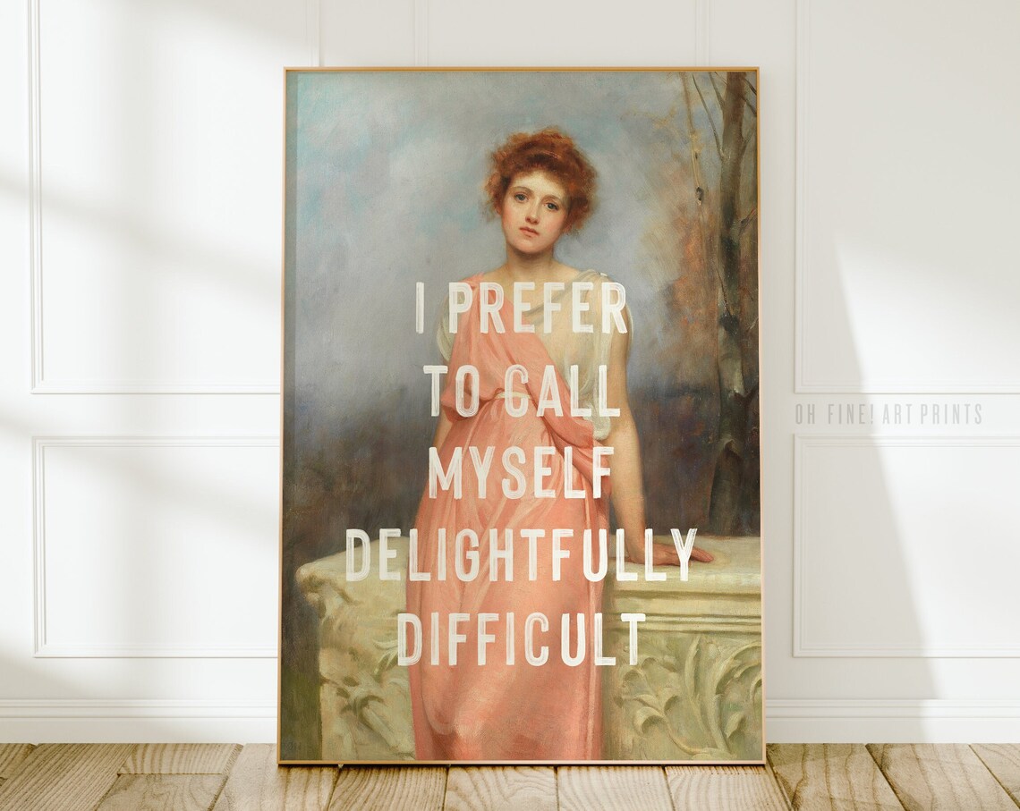 Funny Feminist Quote Print, Eclectic Boho Decor