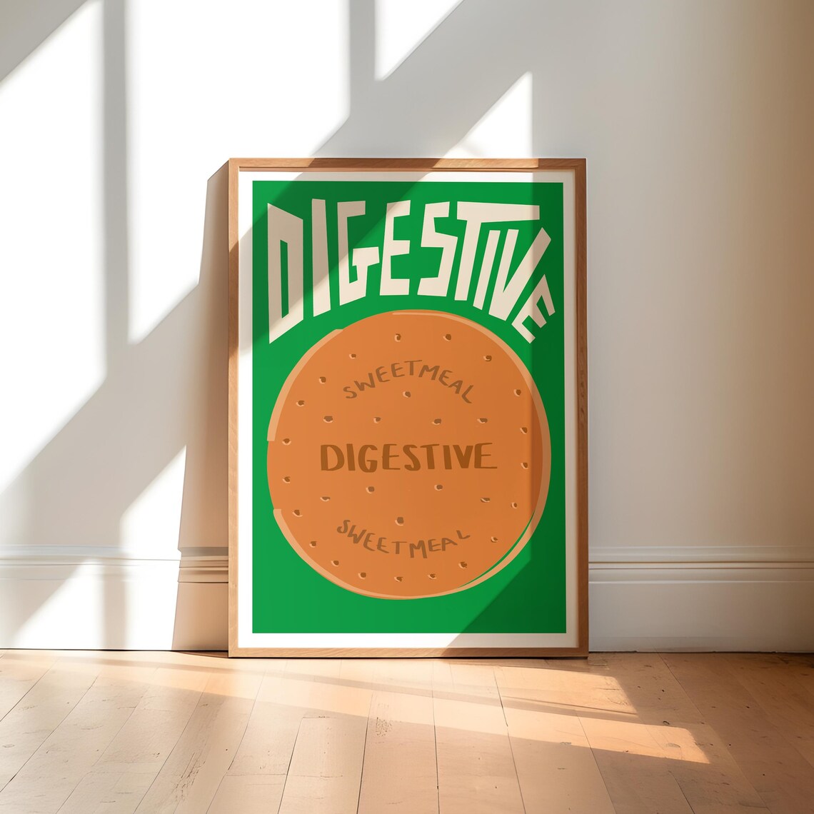 Digestive Biscuit Retro Kitchen Art Print