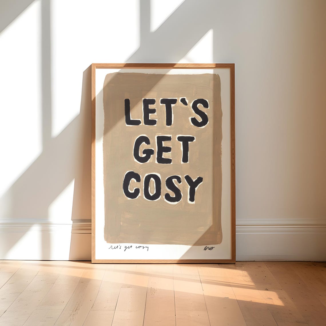 Lets Get Cosy Abstract Autumn Art Print