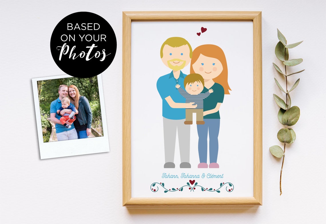 Personalized Family First Bonne Fete Papa 2019 Custom Portrait Poster - Image 5