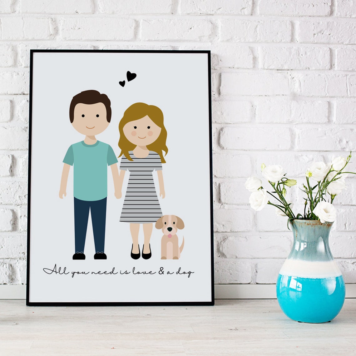 Personalized La Famille Bertronou 2019 Family Illustration Poster - Image 5