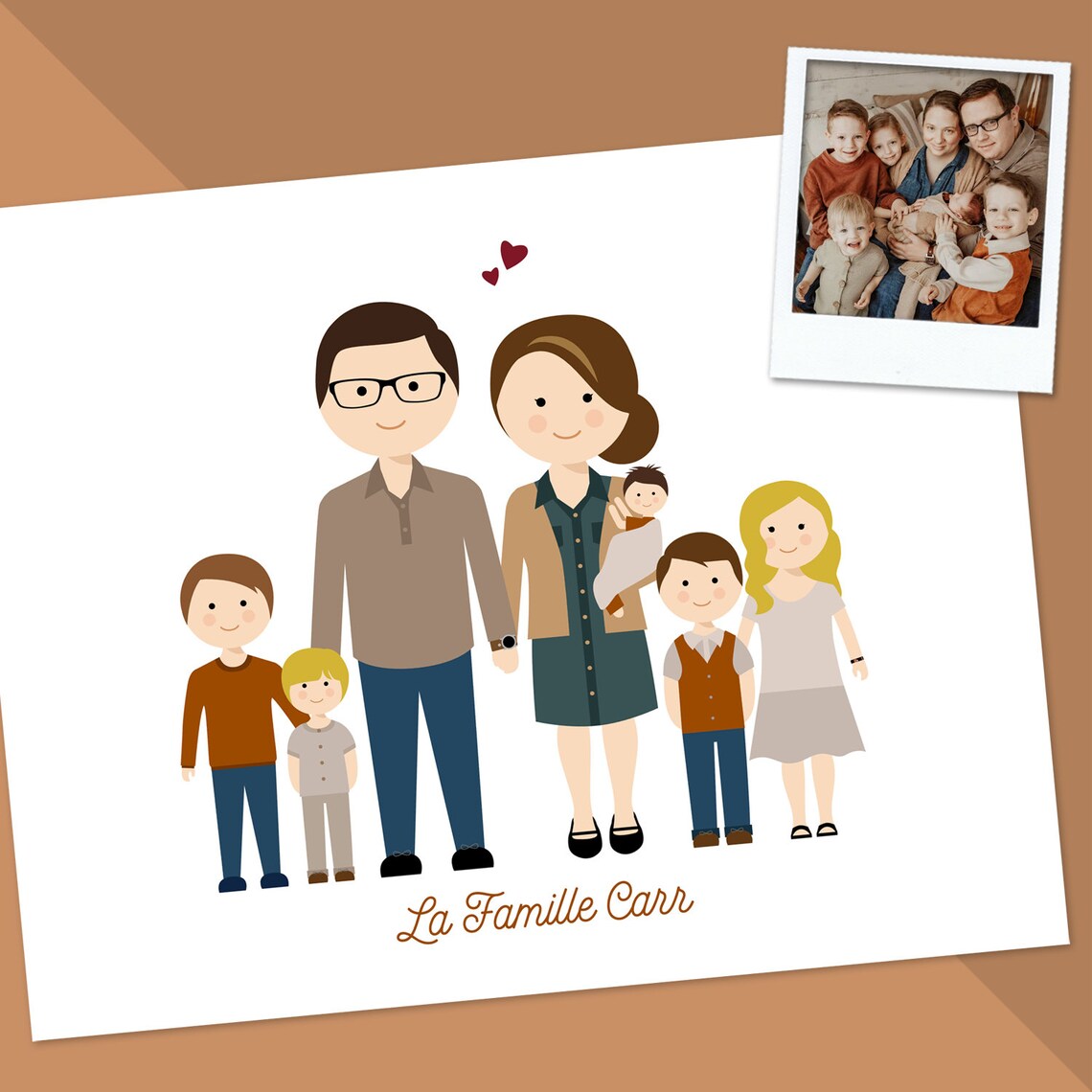 Custom Couple Portrait, Mothers Day Gift Idea - Image 4
