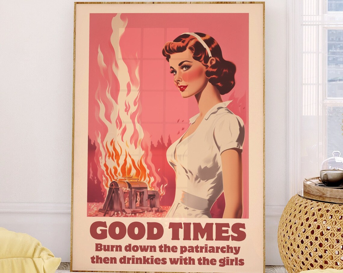 Retro Feminist Print, Vintage Girl Power Poster - Image 4