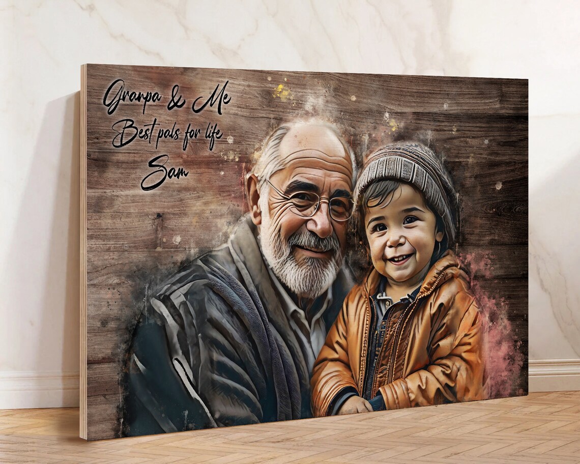 Smiling Father and Young Daughter Sentimental Whole World Quote Poster - Image 3