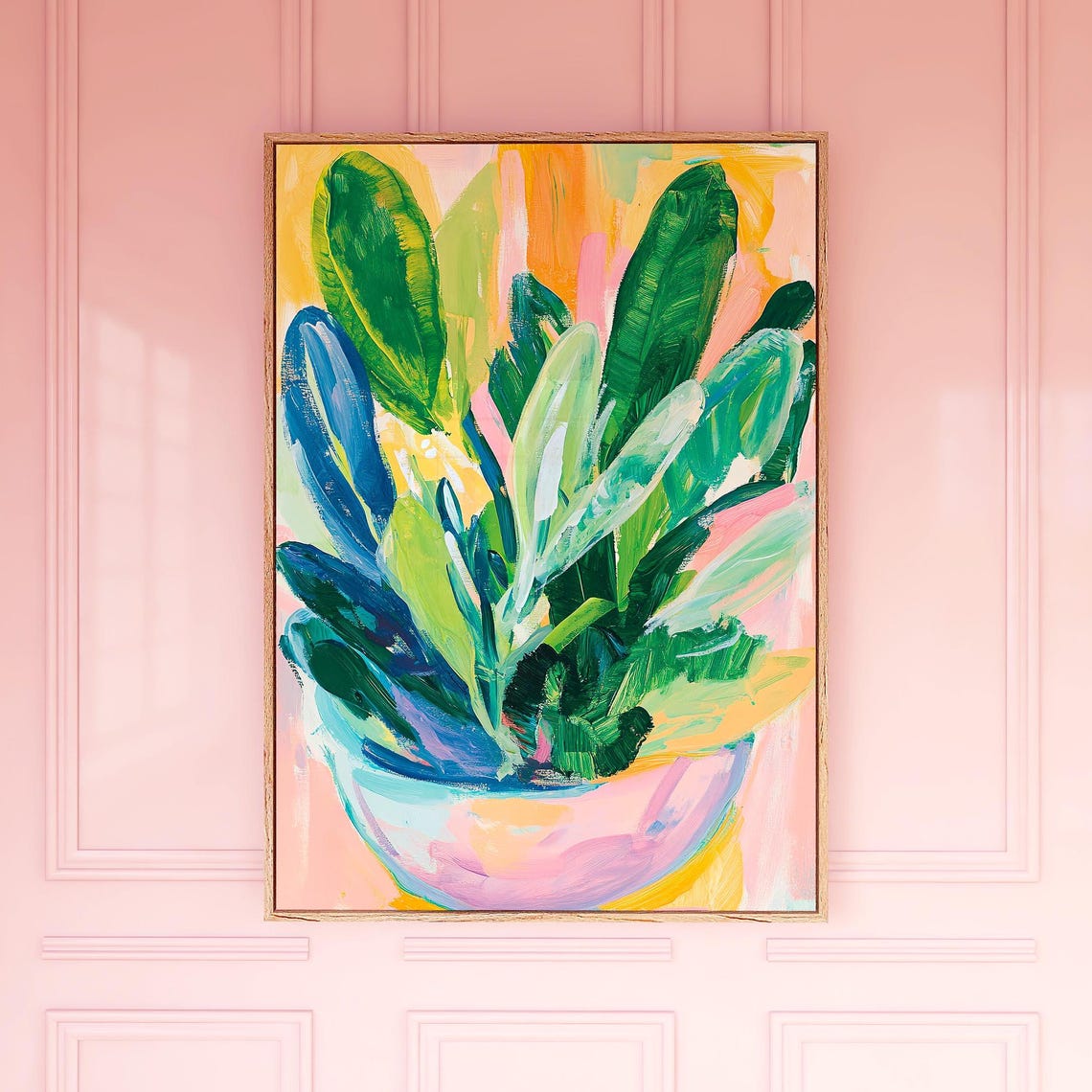 Leafy Plant Wall Art Print Indoor Gardening Poster Green Botanical Kitchen Decor Bon Apptit Collection