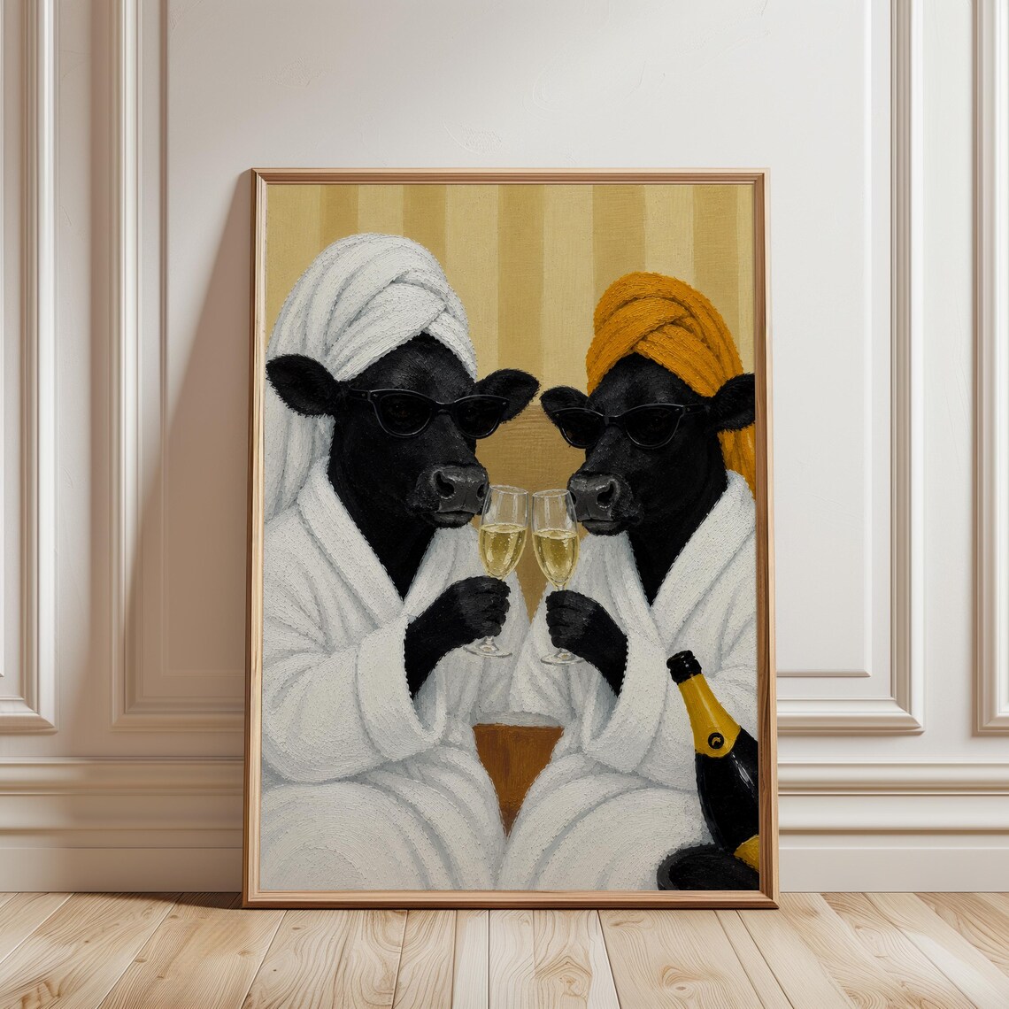 Cow Spa Funny Farmhouse Decor Art Print