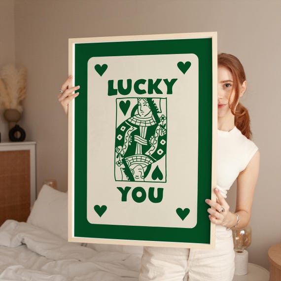 Lucky You Green Print