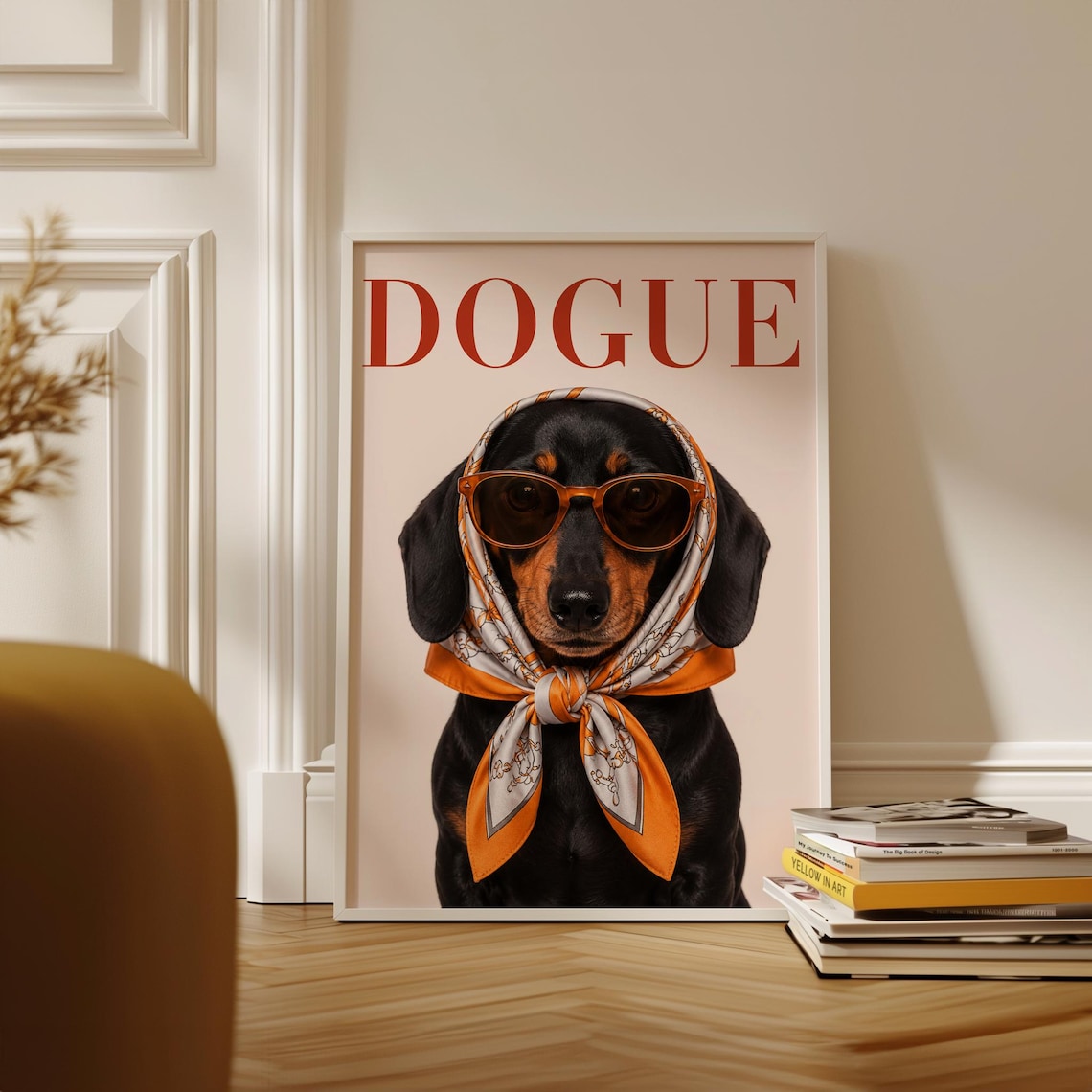 Vogue Dachshund Art Print
