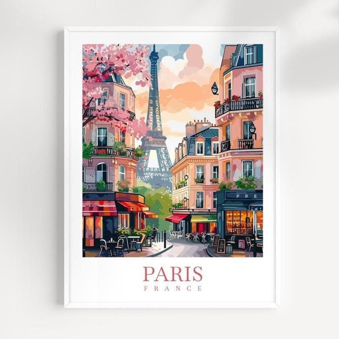 Paris Travel Poster, France Wall Art Print
